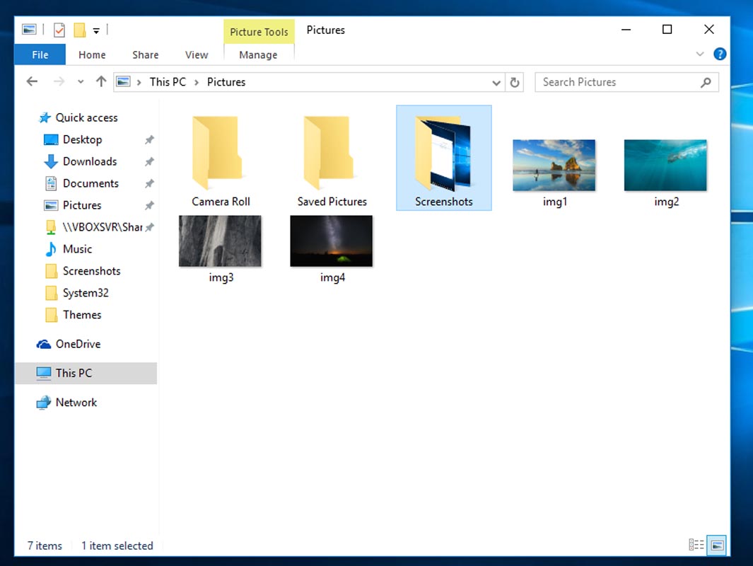 This where you can find the Windows 10 Screenshot folder
