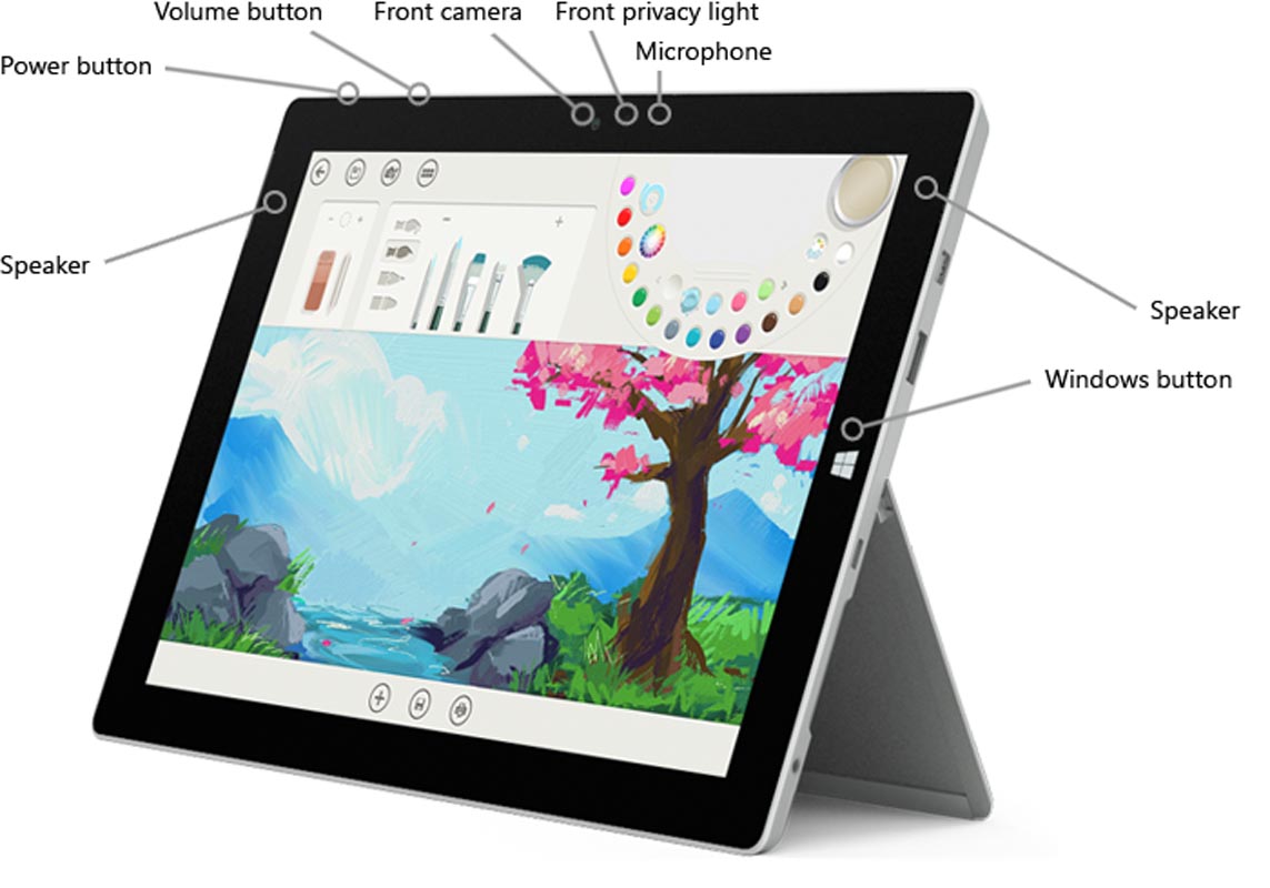 Windows Surface Buttons for Screenshot